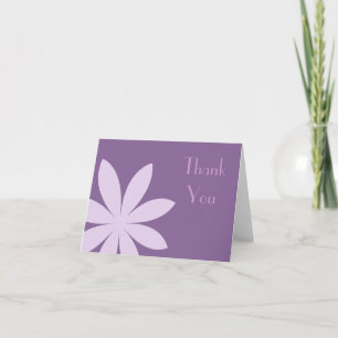 Purple Daisy Flower Thank You Card