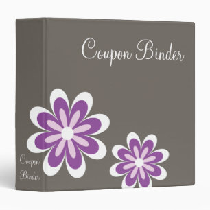 Purple Daisy Flowers Coupon Organizer Binder