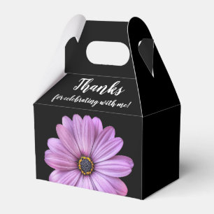 Purple Daisy Gable Party Favour Boxes