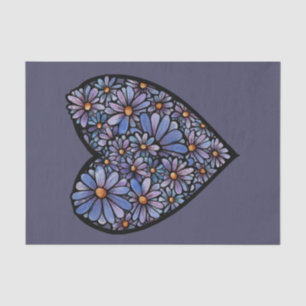 Purple Daisy heart                                 Tissue Paper