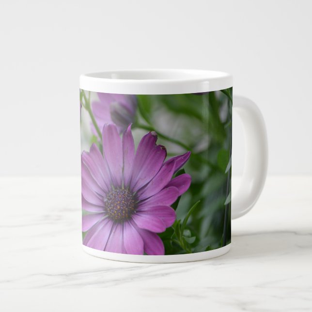 Purple Daisy Large Coffee Mug (Front Right)