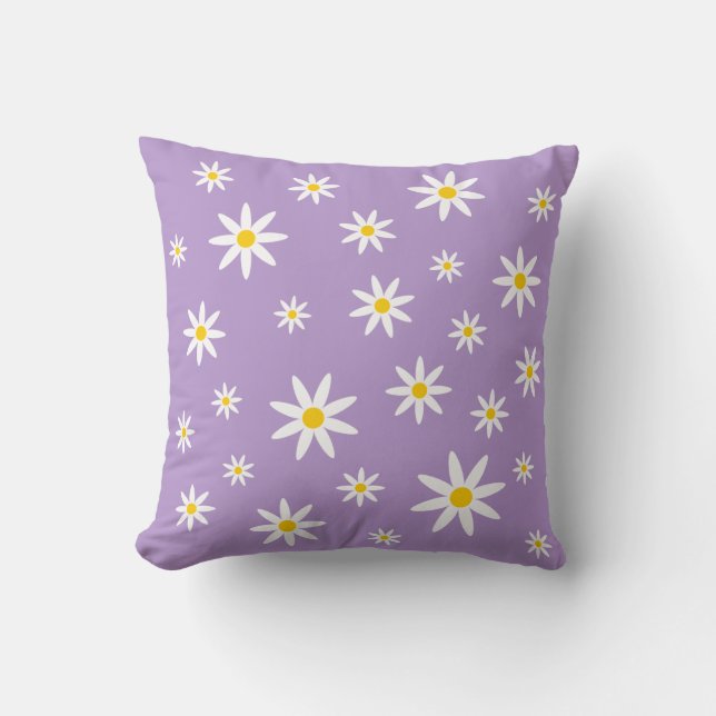 Purple Daisy Pillow (Front)