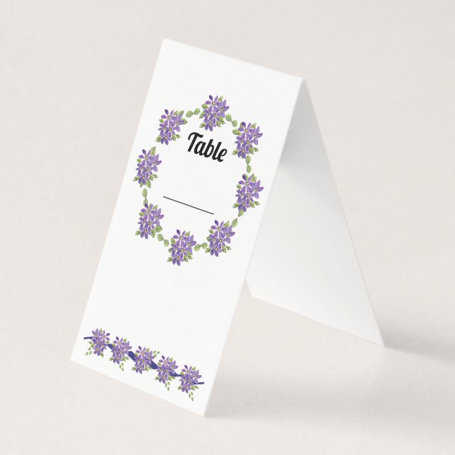 Purple Daisy Table Card (Front)