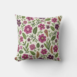  Purple Daisy Throw Pillow