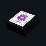 Purple Daisy Wedding Keepsake Gift Box<br><div class="desc">Just a daisy,  purple daisy  with customizable text.  A great keepsake for flower girl and bridesmaid  gifts.</div>