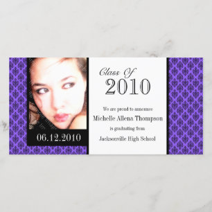 Purple Damask Faire-part