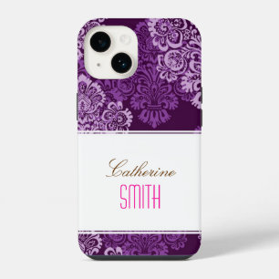 Purple Damask iPhone 4 Case