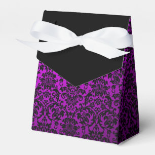 Purple Damask Tent Favour Box