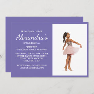 Purple Dance Considérant Photo Invitation
