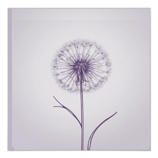 Purple Dandelion  Poster (Front)