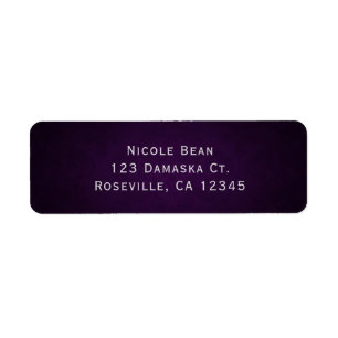 Purple Dark Damask Élégant Mariage Invitation