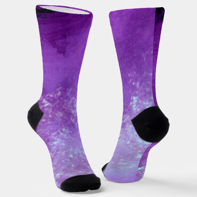 Purple Dark Storm Clouds  Socks (Angled)
