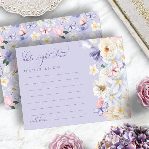 Purple Date Night Ideas Card
