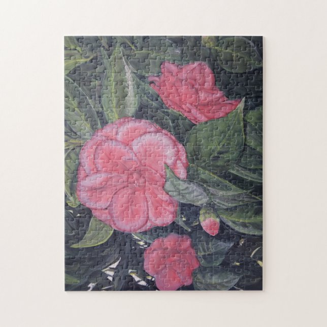 Purple Dawn Camellia Puzzle 11" x 14" (Vertical)