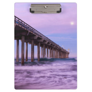 Purple dawn over pier, California Clipboard