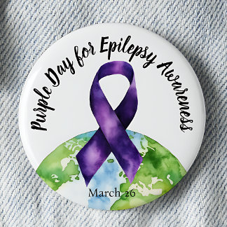 Purple Day Epilepsy Awareness March 26 2 Inch Round Button