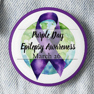 Purple Day Epilepsy Awareness March 26 2 Inch Round Button