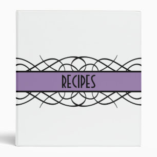 Purple Deco Flourish Binder (1 inch)