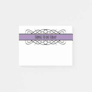 Purple Deco Flourish Notes