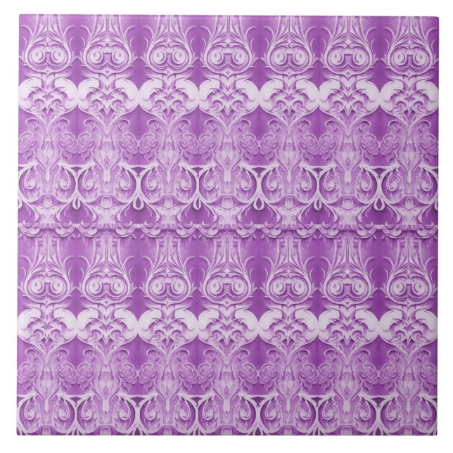 Purple Decorative Ceramic Tile (Front)