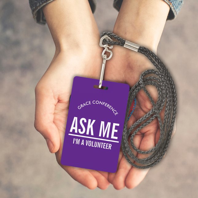 Purple Demandez-moi que je suis un badge d'identif (Créateur téléchargé)