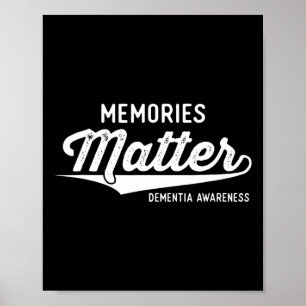Purple Dementia Awareness Gifts Memories Problem  Poster