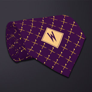 Purple Dentist Hygienist Tools Tie