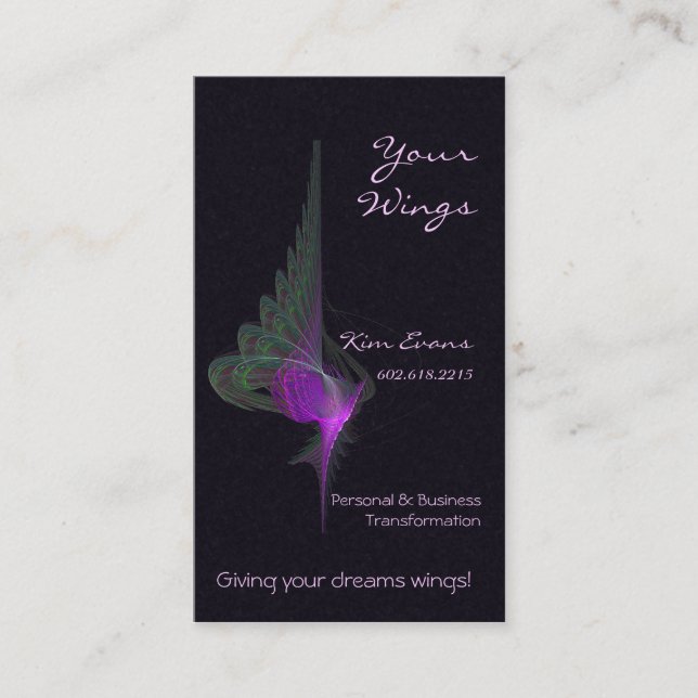 Purple Dervish Abstract Art Appointment Card (Front)