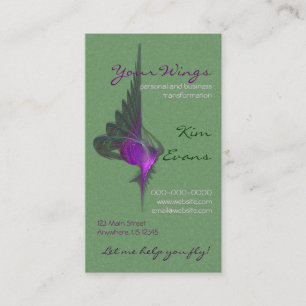 Purple Dervish Abstract Art Business Card