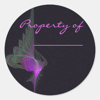 Purple Dervish Abstract Art Classic Round Sticker