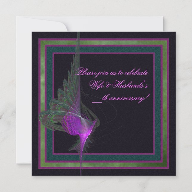 Purple Dervish Abstract Art Invitation (Front)