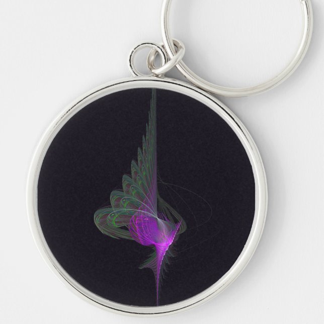 Purple Dervish Abstract Art Keychain (Front)
