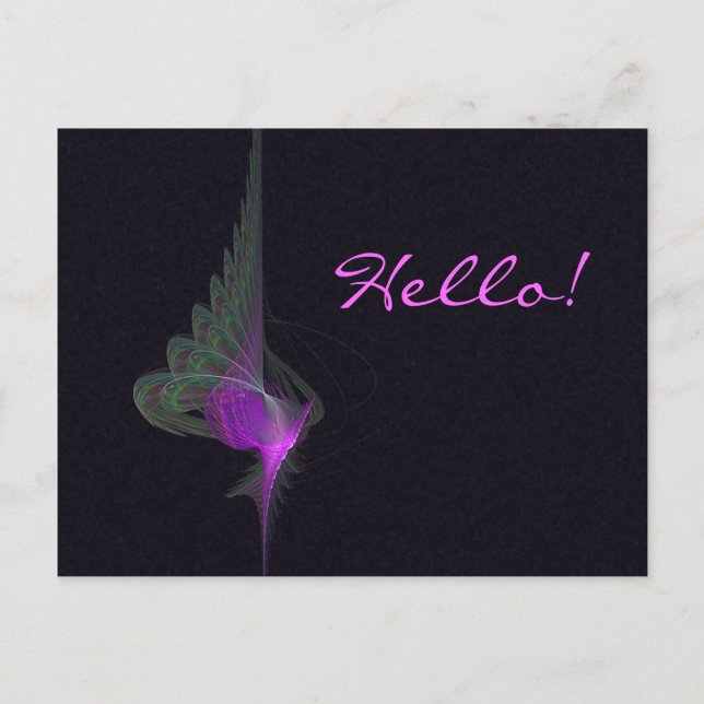 Purple Dervish Abstract Art Postcard (Front)