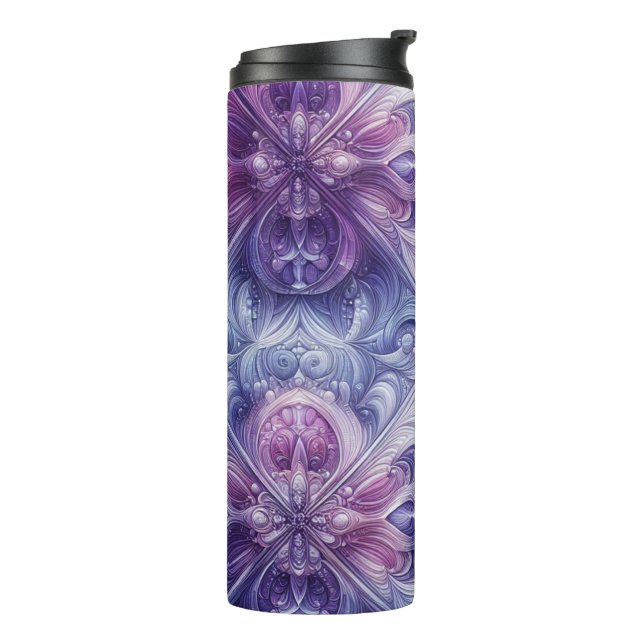 Purple Design  Thermal Tumbler (Rotated Left)