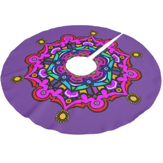 Purple design Tree Skirt