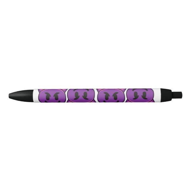 Purple Devil Emoji  Black Ink Pen (Front)