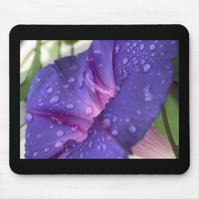 Purple Dewdrop Morning Glory Mouse Pad (Front)