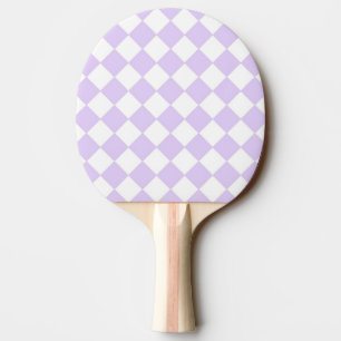 Purple Diamond Chequered pattern Ping Pong Paddle