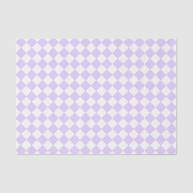 Purple Diamond Chequered pattern Tissue Paper (Front)