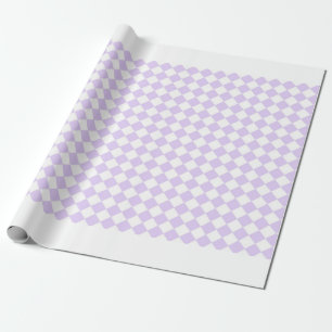 Purple Diamond Chequered pattern Wrapping Paper