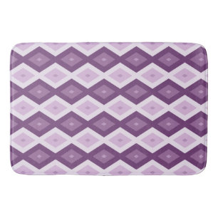 Purple diamond pattern bath mat