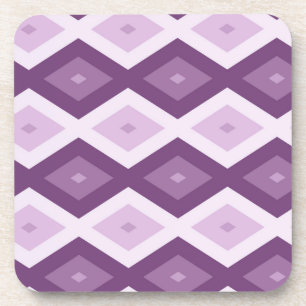 Purple diamond pattern coaster