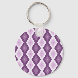 Purple diamond pattern keychain