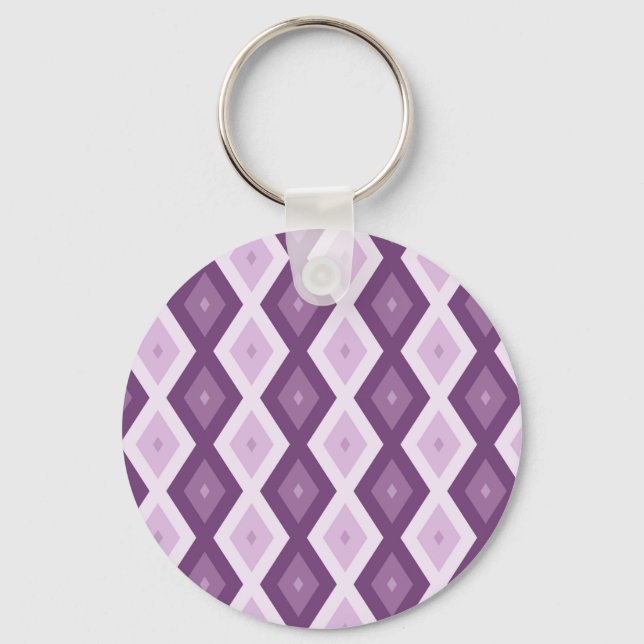 Purple diamond pattern keychain (Front)