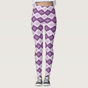 Purple diamond pattern leggings