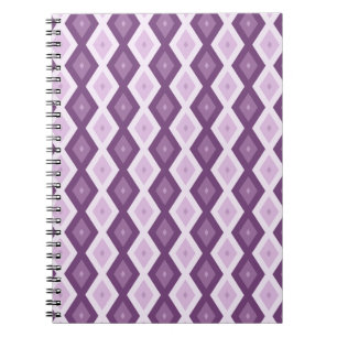 Purple diamond pattern notebook