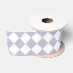 Purple Diamond Pattern Satin Ribbon