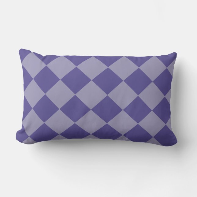 Purple Diamond Two Tone Throw Pillow HAMbyWG (Front)