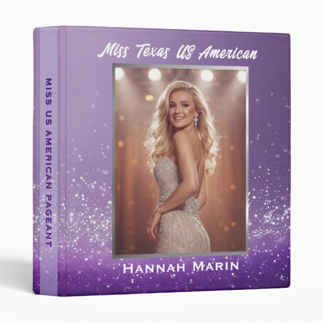 Purple Diamond Ultimate Pageant Notebook Binder (Front/Spine)