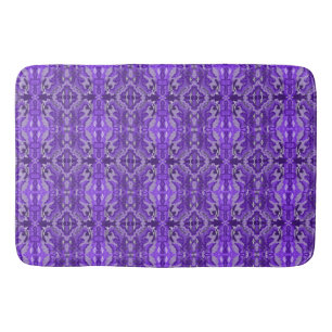 Purple Diamond-y Abstract Pattern Bath Mat